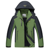 Plus Size Outdoor Climbing Thicken Water Resistant Detachable Hood Jacket for Men