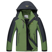 Plus Size Outdoor Climbing Thicken Water Resistant Detachable Hood Jacket for Men
