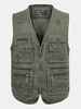 Plus Size Outdoor Fishing Multi Pockets Multi Functions Vest Waistcoats for Men