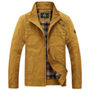 Plus Size Outdoor Solid Color Bomber Jacket