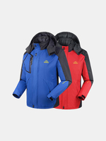 Plus Size Outdoor Sport Thicken Warm Windproof Waterproof Detachable Hood Jacket for Men