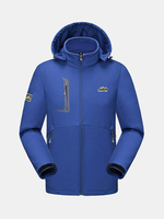 Plus Size Outdoor Traveling Water Resistant Gore Tex Fleece Detachable Hood Jacket for Men