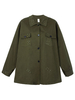 Plus Size Pocket Casual Turn Down Collar Women Loose Jacket