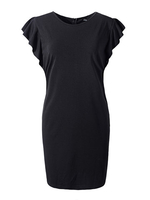 Plus Size Ruffle Sleeve Elegant Work Dress