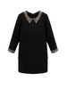 Plus Size Sequins Peter Pan Collar Mini Dress