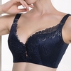 Plus Size Sexy Breathable Lace Hem Push Up Underwire Bras