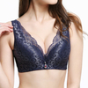 Plus Size Sexy Breathable Wireless Lightly Lined Soft Lace-trim U Shape Back Bras
