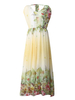 Plus Size Sexy Floral Printed V Neck Beach Maxi Dress