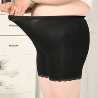 Plus Size Sexy Lace-trim Breathable High Elastic Boyshorts For Women