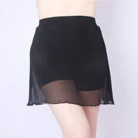 Plus Size Sexy Mesh Ruffle Pantskirt Modal Boyshorts For Women
