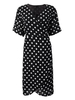 Plus Size Sexy Polka Dot V Neck High Waist Chiffon Dress