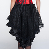 Plus Size Sexy See Through Lace Corset Skirt Mesh Lolita Irregular Skirts For Women
