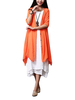 Plus Size Solid Button Half Sleeve Irregular Cardigan For Women