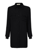 Plus Size Solid Pocket Long Sleeve Lapel Women Blouse