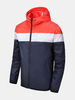 Plus Size Spring Stitching Mixed Colors Breathable Sport Hooded Jacket for Men