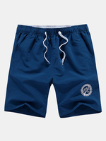 Plus Size Summer Mens Cool Beach Shorts Casual Quick Dry Loose Knee Length Shorts