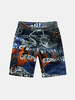 Plus Size Summer Sport Beach Seaside Quickly Dry Printing Board Shorts for Men