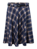 Plus Size Vintage Plaid A-Line Skirt With Belt