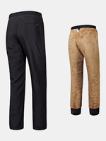Plus Size Winter Pants Thick Warm Artificial Fur Lining Straight Leg Casual Business Trouser for Men