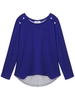 Plus Size Women Asymmetrical Hem Round Neck Long Sleeve Blouse