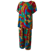 Plus Size Women Casual Cotton Nightdress Set Short Sleeve Printing Sleepwear Sets