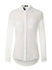 Plus Size Women Linen Casual Lapel Pocket Solid Blouse