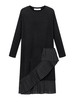 Plus Size Women Ruffles Patchwork Knee Length Loose Dress