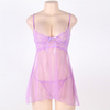 Plus Size Women Sexy Babydoll Lingerie Lace Spaghetti Strap Transparent Nightdress