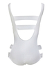 Plus Size Women Sexy Bandage One Piece Bikini Backless Hollow White Swimsuit