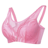 Plus Size Women Sexy Embroidery Gather Bra Adjustable Full Cup Bras