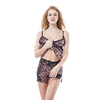 Plus Size Women Sexy Leopard Print Nightdress Satin Lace Temptation Sleepwear Sets