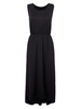 Plus Size Women Sleeveless Irregular Hem Pure Color Dress
