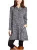 Plus Size Women Turtleneck Long Sleeve Soild Mini Dress