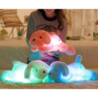 Plush Colorful Induction LED Light Dog Shape Doll Throw Pillow Party Decor Toys Gift