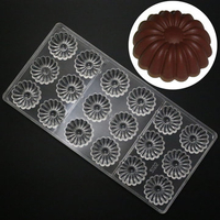 Polycarbonate Chocolate Candy Mold PC Mould Pastry Baking Tool Tray Sunflowers