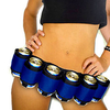 Portable 6 Pack Beer Soda Can Holster Drink Bag Party Holder Belt Black Six