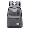Portable Charged External USB Place Backpack Lightweight Canvas Women Men Bag