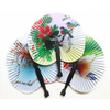 Portable Classic Hand Fan Vintage Folding Fans Round Circular Paper Folding Fans