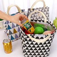 Portable Cylinder Drawstring Lunch Bag Cooler Insulated Handbag Travel Tote Bento Bag Food Organizer