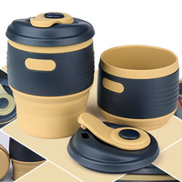 Portable Folding Travel Cup Collapsible Silicone Coffee Tea Mug Camping Hiking Water Bottle