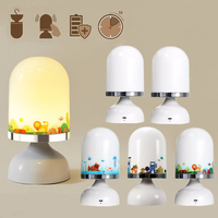 Portable USB Rechargeable LED Night Light Hanging Stand Table Vibration Sensor Lamp