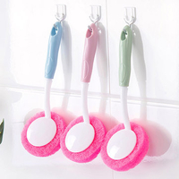 Pot Brush Kitchen Brush Bowl with Long Handle Clean Brush Sponge Rub