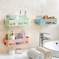 Powerful Corner Space Storage Shelf Kitchen Sucker Organizer Bathroom Shower Bath Suction Holder