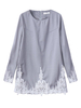 Pregnant Women Lace Patchwork Long Sleeve Mini Dress
