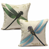 Pretty Dragonfly Sofa Bed Cushion Cotton Linen Pillow Case