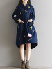Print Alphabet Long Sleeve Turn Down Collar Dress For Women
