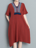 Print Patchwork Dress For Women