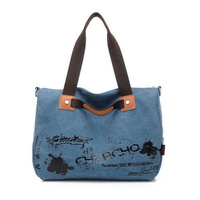 Printing Large Volume Canvas Shoulder Bag