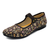 Printing Vintage Pattern Slip On Elastic Casual Flower Loafers