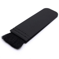 Pro Black Contour Cosmetic Blusher Foundation Flat Brush Cleaning Makeup Tool